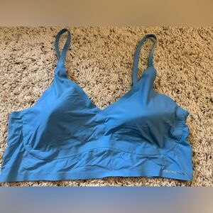 Lucky Brand Blue Nylon/Spandex Bra with Removable Cups